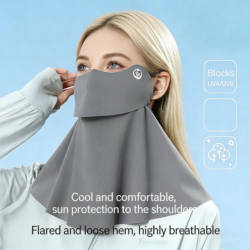 Sports Mask Breathable - UPF50+ verkoelend zonwerend gezichts- en nekmasker,