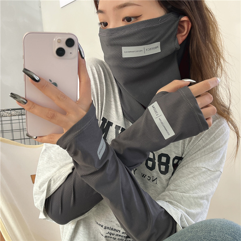 Sports Mask Breathable - 2-delige set zon UV-bescherming armmouwen koeling
