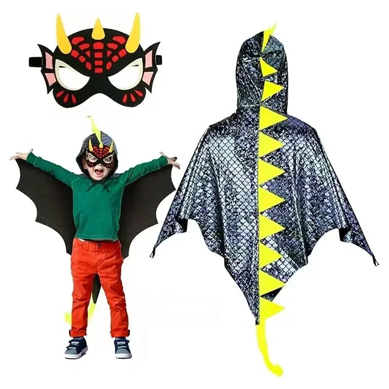 Kind Groene Dinosaurus Mantel  - Kids Face Mask recensie en prijs