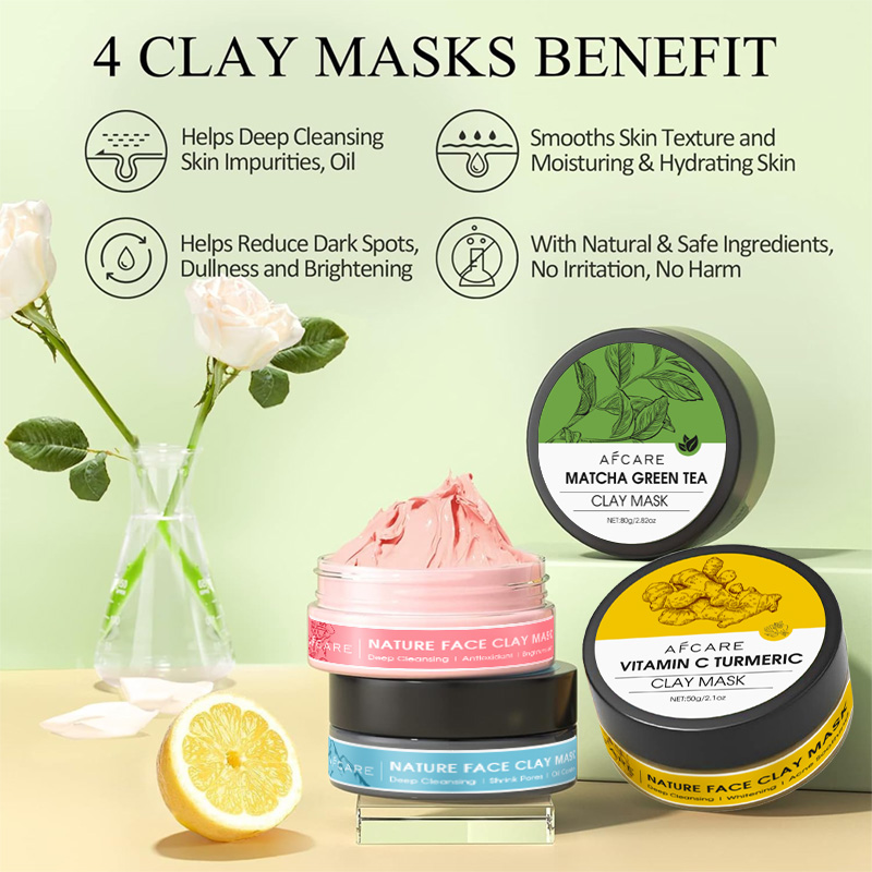4-delige klei gezichtsmasker s - Dust Mask Construction recensie en prijs