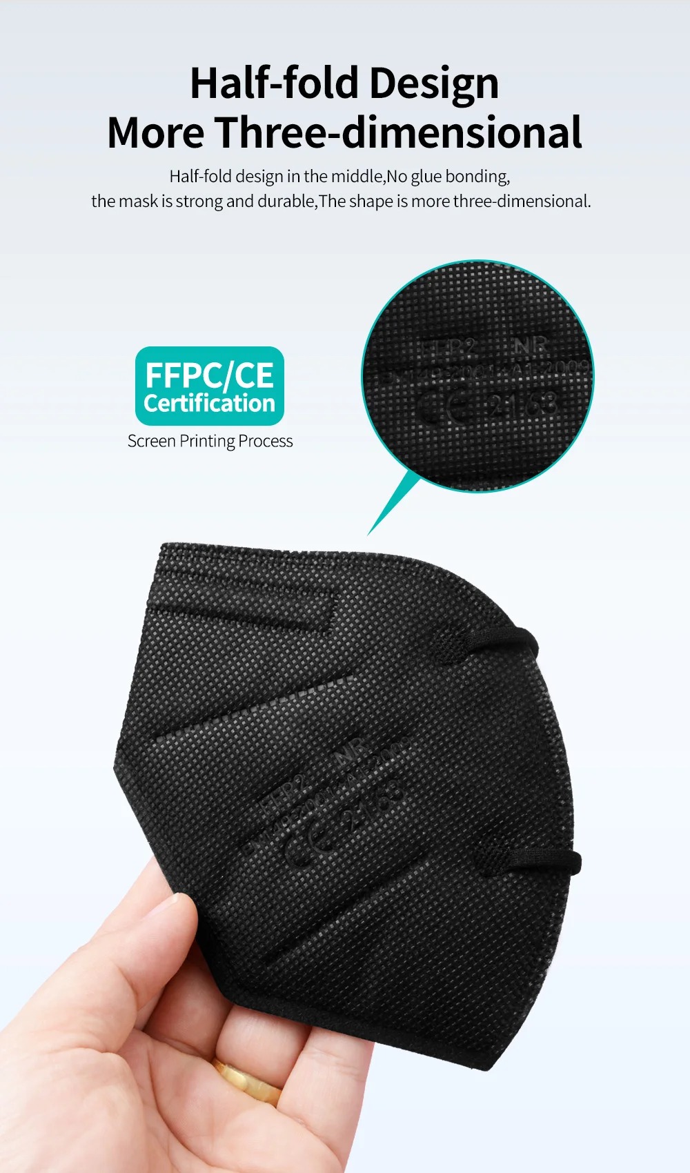 5-laags FFP2-maskers CE-goedge - Black Face Mask Pack recensie en prijs