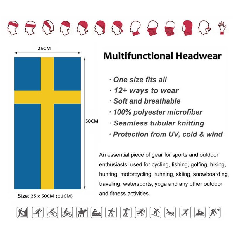 Zweedse vlag bedrukte bandana  - Neck Gaiter Face Cover recensie en prijs