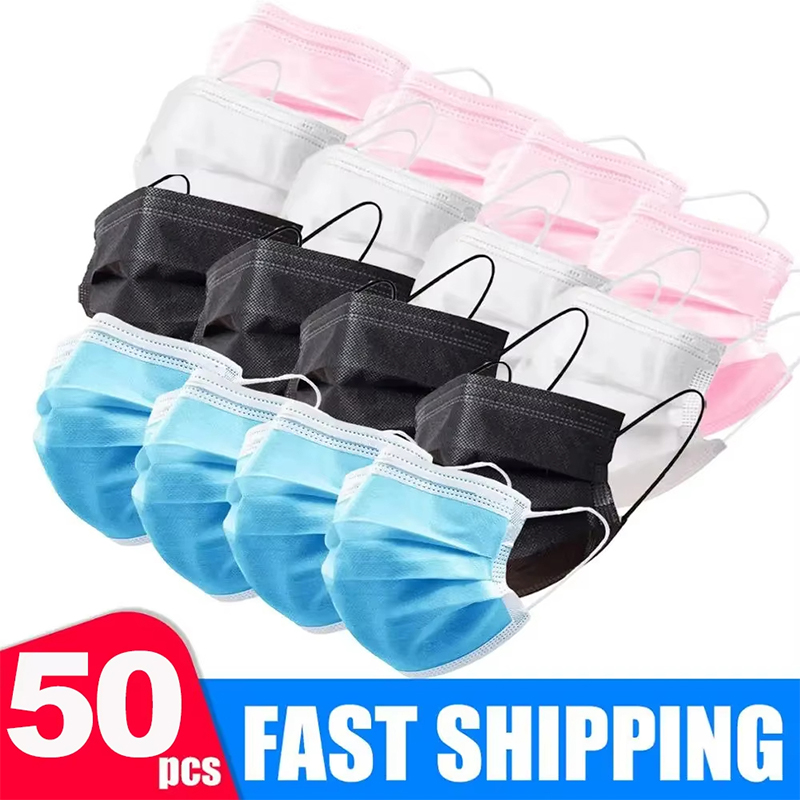 50 stuks 3-laags masker gezich - Black Face Mask Pack recensie en prijs