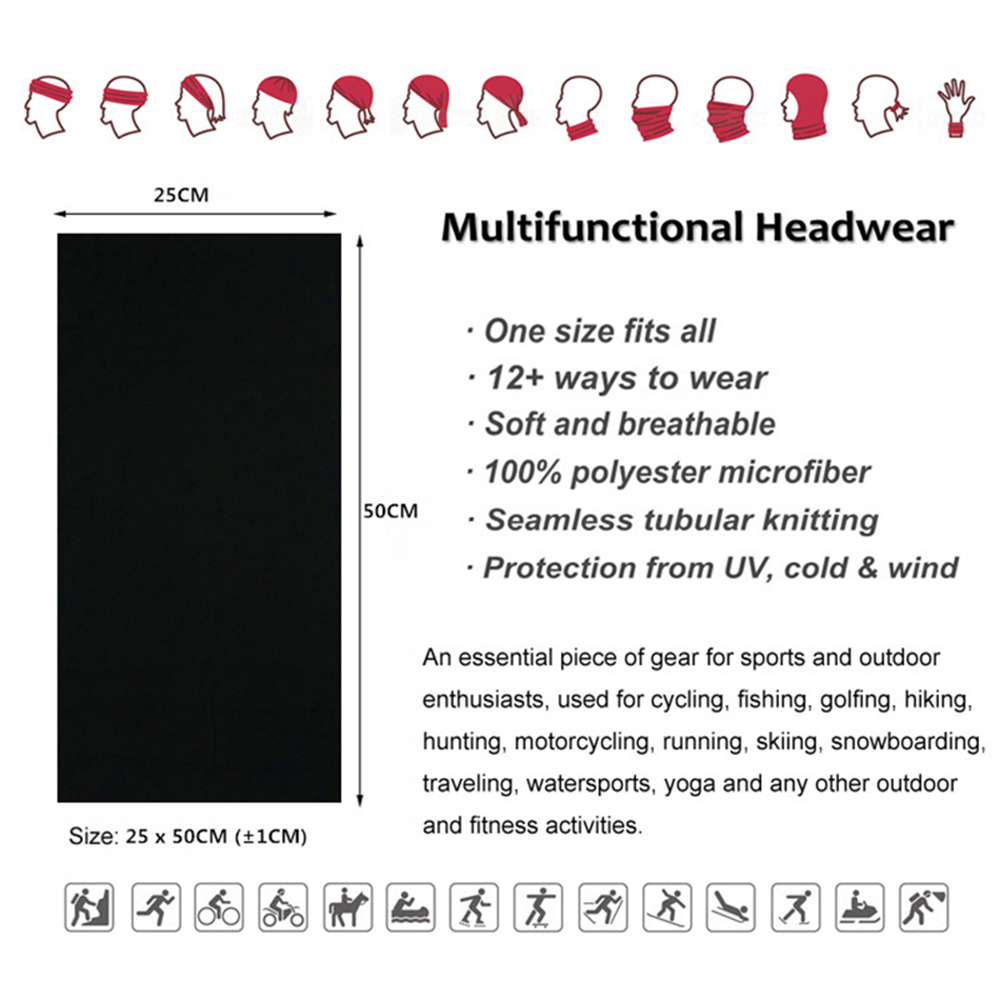 Naadloze effen kleur bandana's - Neck Gaiter Face Cover recensie en prijs